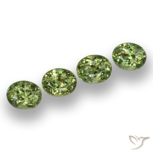 1.65ctw Naturel Vert chaud Grenat démantoïde, ovale, VS