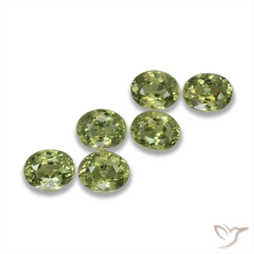 1.97ctw Naturel Vert jaunâtre Grenat démantoïde, ovale, VS