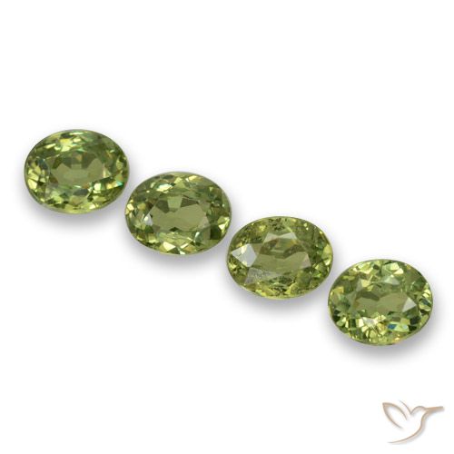 1.25ctw Naturel Vert clair Grenat démantoïde, ovale, VS