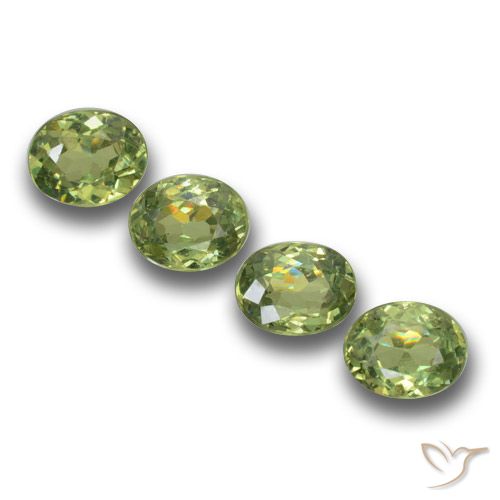 1.27ctw Naturel Vert clair Grenat démantoïde, ovale, VS