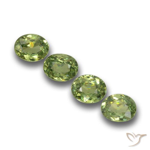 1.12ctw Naturel Vert chaud Grenat démantoïde, ovale, VS
