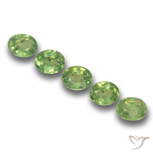 1.43ctw Naturel Vert moyen Grenat démantoïde, ovale, VS