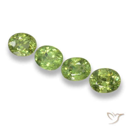 2.03ctw Naturel Vert chaud Grenat démantoïde, ovale, VS