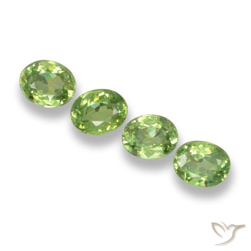 1.08ctw Naturel Vert chaud Grenat démantoïde, ovale, VS