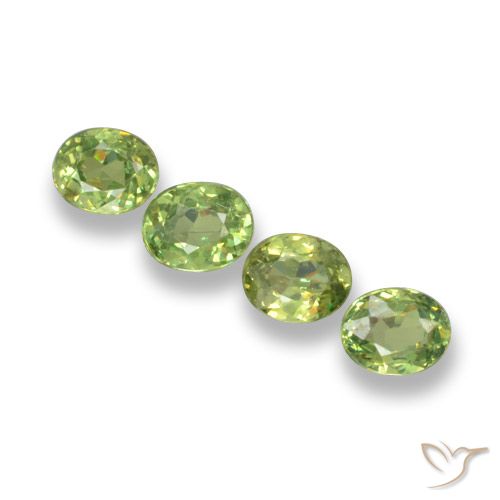 1.19ctw Naturel Vert citron Grenat démantoïde, ovale, VS