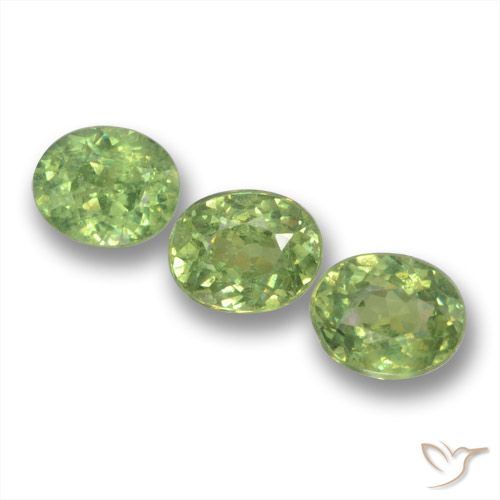 1.13ctw Naturel Vert jaunâtre Grenat démantoïde, ovale, VS