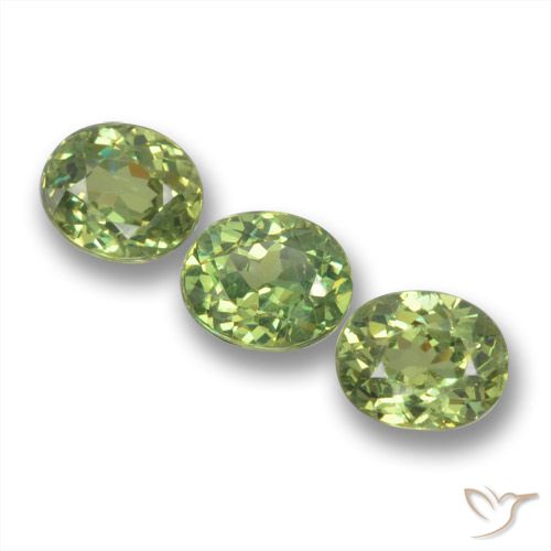 1.43ctw Naturel Vert chaud Grenat démantoïde, ovale, VS