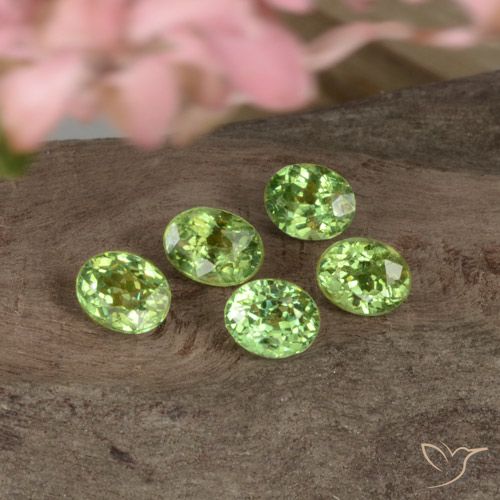 1.68ctw Naturel Vert chaud Grenat démantoïde, ovale, VVS-VS