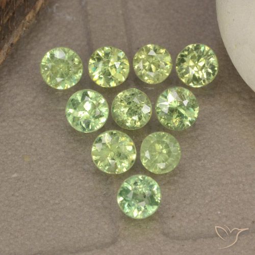 1.63ctw Naturel Vert jaune léger Grenat démantoïde, Tour, VS-SI