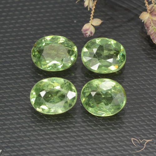1.51ctw Naturel Vert chaud Grenat démantoïde, ovale, VS