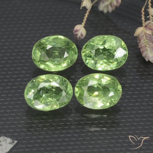 1.65ctw Naturel Vert chaud Grenat démantoïde, ovale, VS