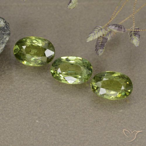 1.48ctw Naturel Olive verte Grenat démantoïde, ovale, VS-SI