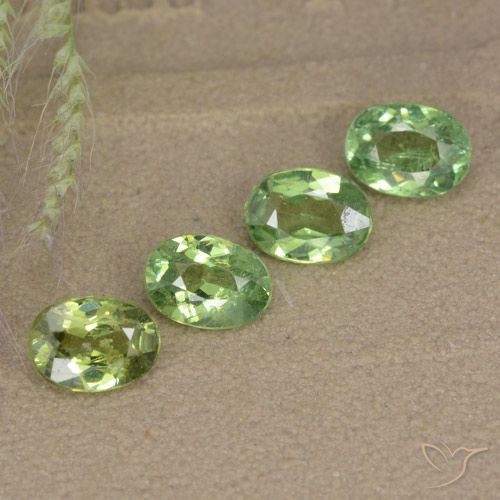 2.25ctw Naturel Vert chaud Grenat démantoïde, ovale, VS