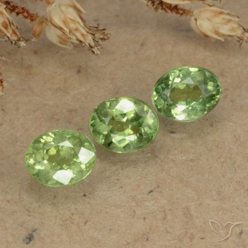 0.86ctw Naturel Vert jaunâtre Grenat démantoïde, ovale, VS-SI