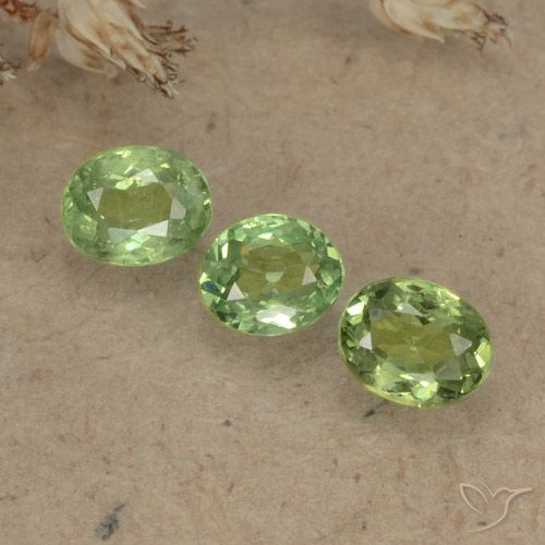 0.82ctw Naturel Vert citron Grenat démantoïde, ovale, VS-SI