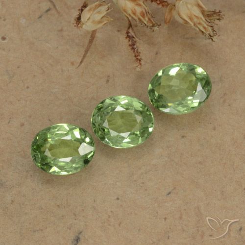 1.02ctw Naturel Vert citron Grenat démantoïde, ovale, VS-SI