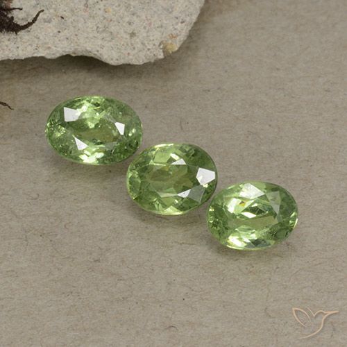 1.55ctw Naturel Vert chaud Grenat démantoïde, ovale, VS-SI