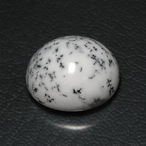 Agate dendritique multicolore naturelle coupe ovale, 21,31 ct, opaque