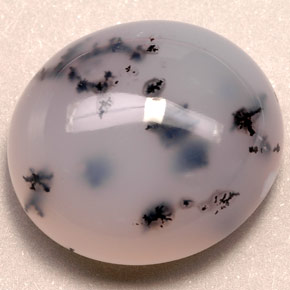 Agate dendritique multicolore naturelle transparent, 58,60 ct, transparent / translucide
