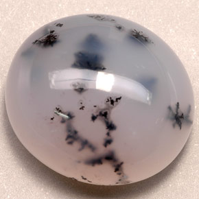 Agate dendritique multicolore naturelle transparent, 58,60 ct, transparent / translucide