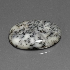 Dendritique Agate Multicolore naturelle Coupe ovale, 15.76 ct, Opaque