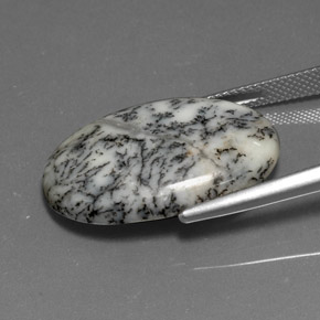 Dendritique Agate Multicolore naturelle Coupe ovale, 15.76 ct, Opaque