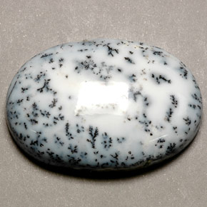 Dendritique Agate Multicolore naturelle Coupe ovale, 54.29 ct, Opaque