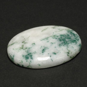 Agate dendritique multicolore naturelle coupe ovale, 17,11 ct, opaque