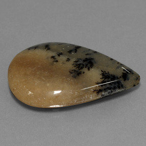 Dendritique Agate Multicolore naturelle En forme de poire, 19.92 ct, Opaque