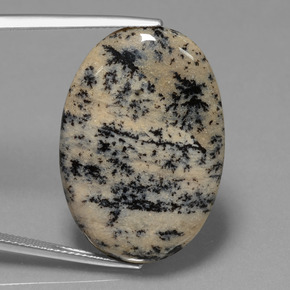 Dendritique Agate Multicolore naturelle Coupe ovale, 28.19 ct, Opaque