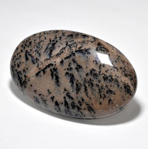 Agate dendritique multicolore naturelle coupe ovale, 83,45 ct, opaque