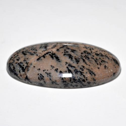 Agate dendritique multicolore naturelle coupe ovale, 83,45 ct, opaque