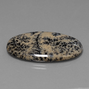 Agate dendritique multicolore naturelle coupe ovale, 36,58 ct, opaque