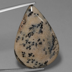 Dendritique Agate Multicolore naturelle En forme de poire, 28.31 ct, Opaque