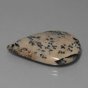 Dendritique Agate Multicolore naturelle En forme de poire, 28.31 ct, Opaque