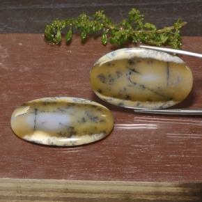 Achetez naturel 90,76ct multicolore agate dendritique gems, coupe ovale, en provenance inde chez gemselect. en stock, livraison internationale!