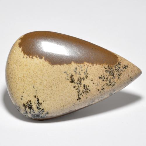 Agate dendritique multicolore naturelle en forme de poire, 42,10 ct, opaque