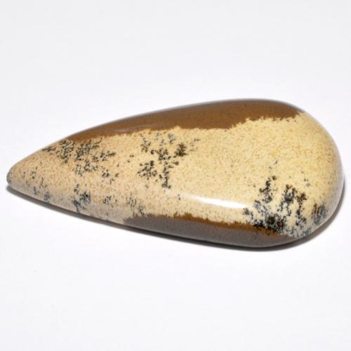 Agate dendritique multicolore naturelle en forme de poire, 42,10 ct, opaque