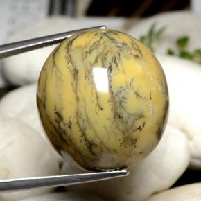 Dendritique Agate Multicolore naturelle Coupe ovale, 44.92 ct, Opaque