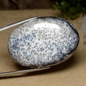 Dendritique Agate Multicolore naturelle Coupe ovale, 104.78 ct, Opaque