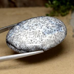 Dendritique Agate Multicolore naturelle Coupe ovale, 104.78 ct, Opaque