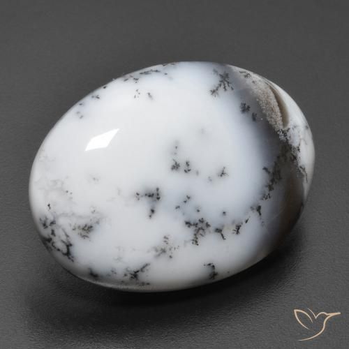 Dendritique Agate Multicolore naturelle ovale, 15.40 ct, Opaque