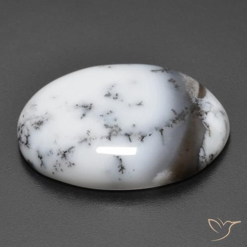 Dendritique Agate Multicolore naturelle ovale, 15.40 ct, Opaque
