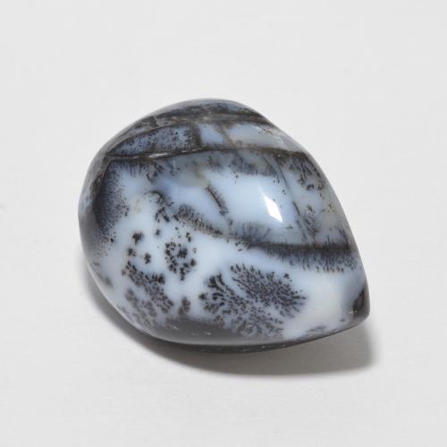 Agate dendritique multicolore naturelle en forme de poire, 6,50 ct, opaque