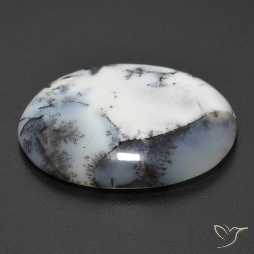 Dendritique Agate Multicolore naturelle ovale, 11.20 ct, Translucide