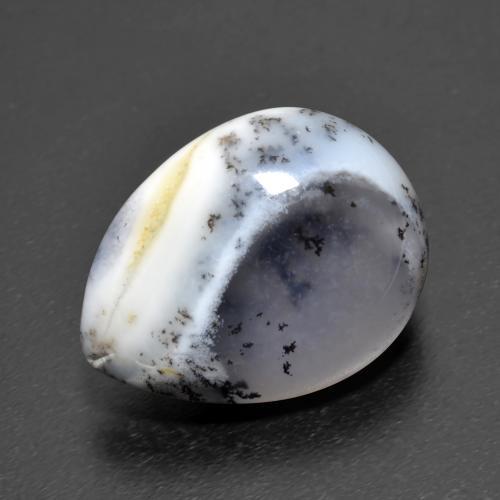 Dendritique Agate Multicolore naturelle En forme de poire, 6.66 ct, Translucide