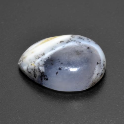 Dendritique Agate Multicolore naturelle En forme de poire, 6.66 ct, Translucide