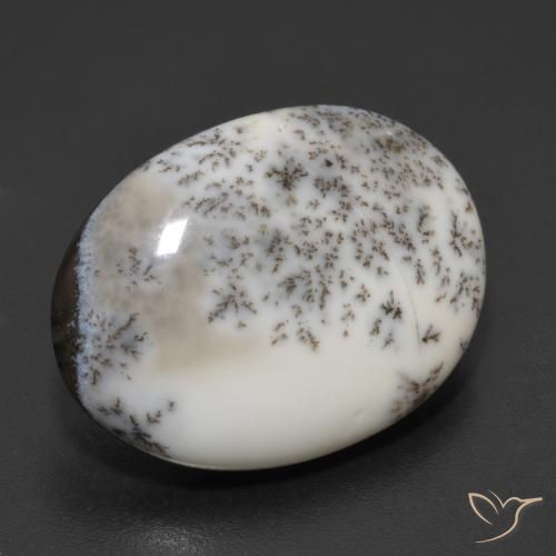 Dendritique Agate Multicolore naturelle ovale, 9.34 ct, Opaque