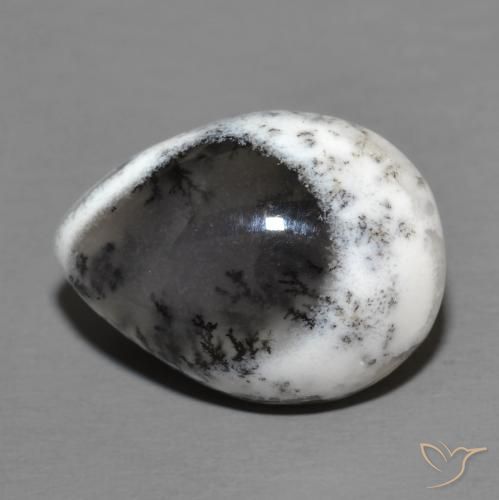 9.49ct Naturel Multicolore Dendritique Agate, En forme de poire, Opaque
