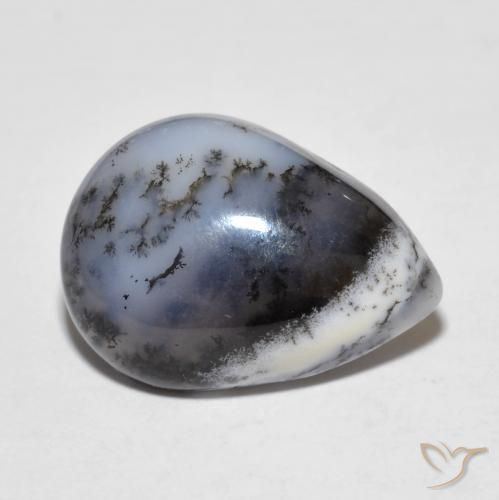 8.77ct Naturel Multicolore Dendritique Agate, En forme de poire, Translucide